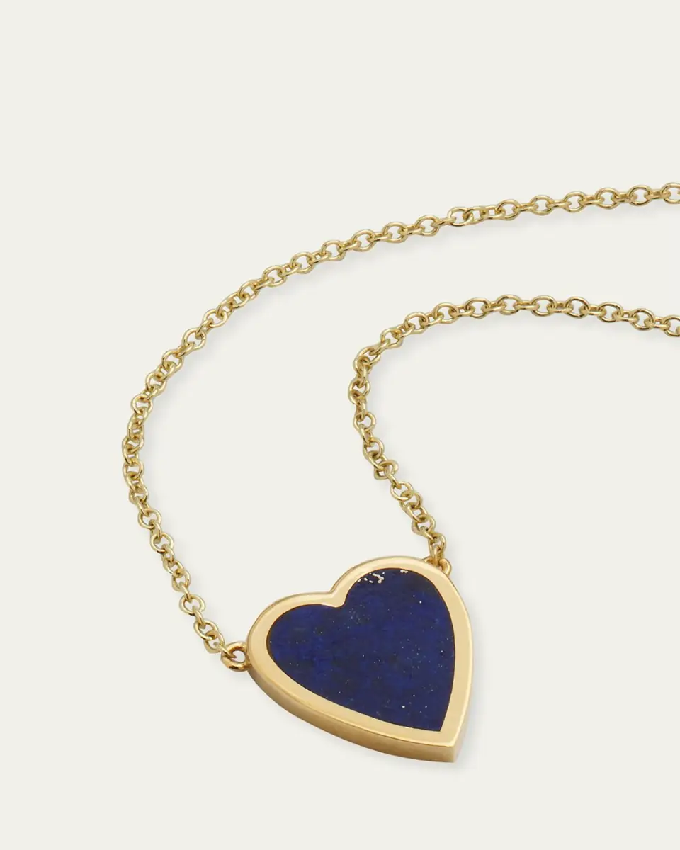 Jennifer Meyer 18k Mini Inlay Heart Necklace | Thumbnail 3 Jennifer Meyer 18k Mini Inlay Heart Necklace | Thumbnail 3