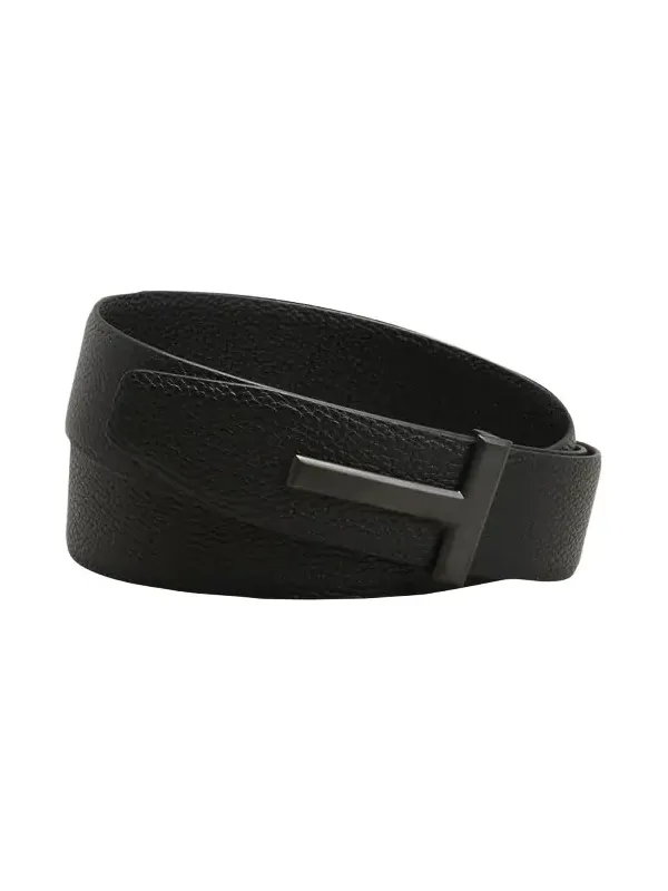 Men's Reversible T-Buckle Leather Belt, 40mm Men's Reversible T-Buckle Leather Belt, 40mm