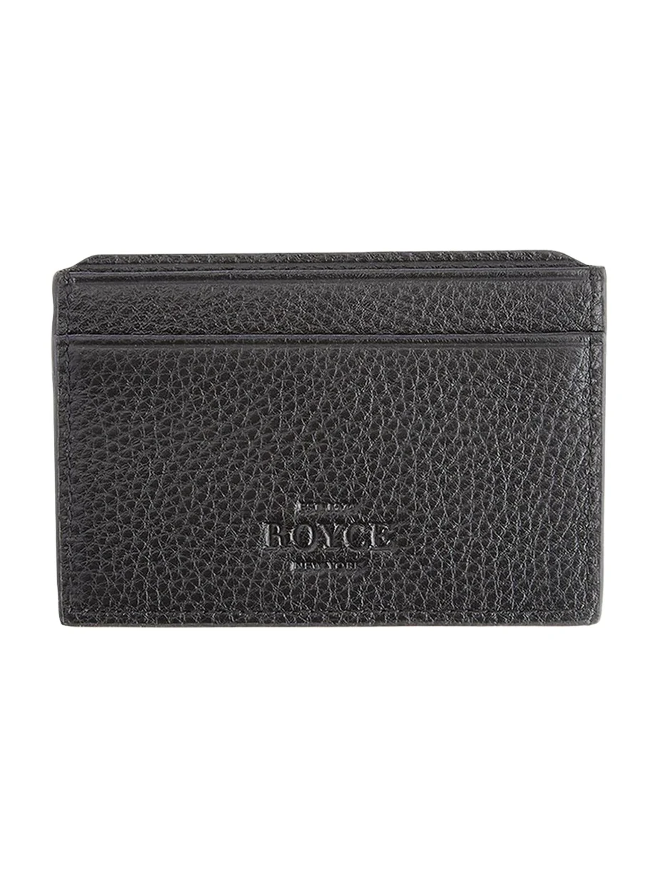 Monogrammed RFID Blocking Leather Card Wallet, Personalized