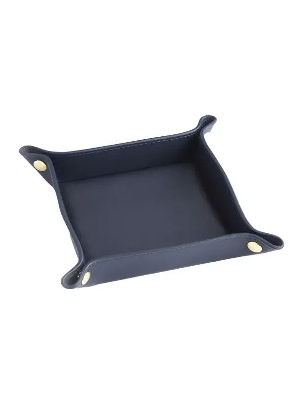 Royce New York Monogrammed Leather Catchall Valet Tray, Personalized