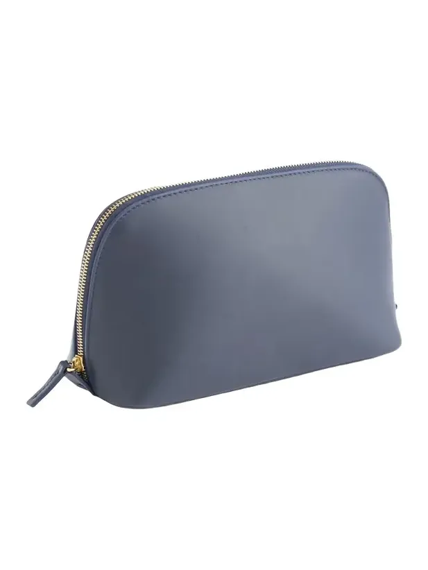 Monogrammed Large Leather Cosmetic Bag, Personalized Monogrammed Large Leather Cosmetic Bag, Personalized