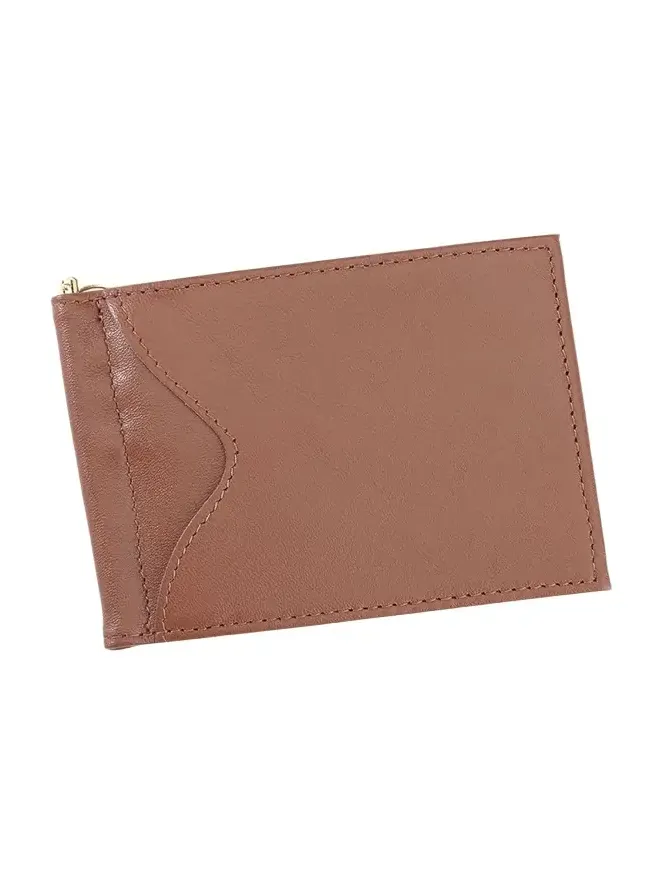 Personalized RFID-Blocking Leather Money Clip