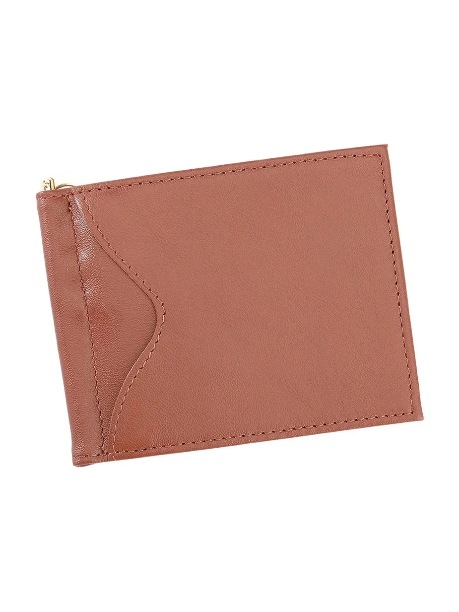 Personalized RFID-Blocking Leather Money Clip