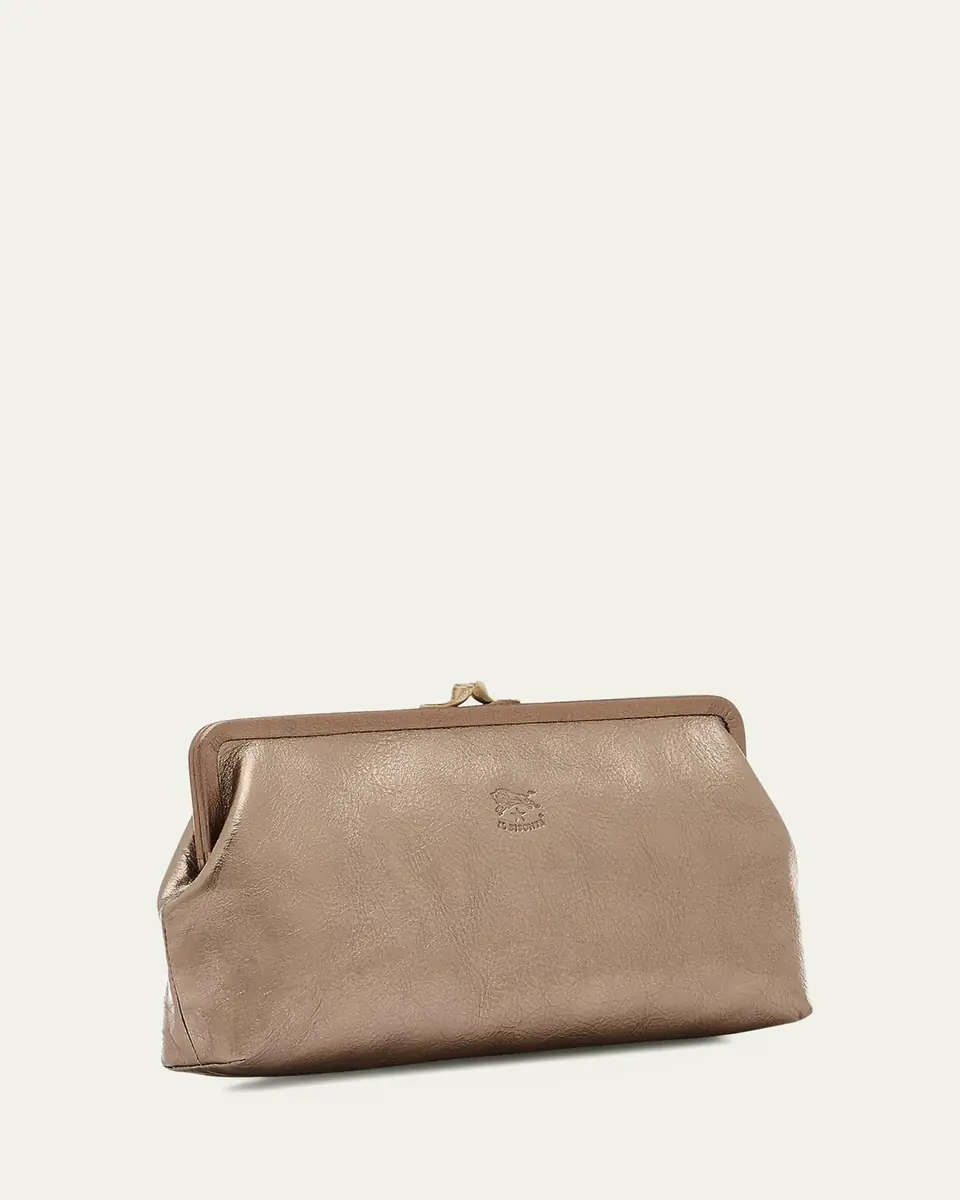 Il Bisonte Classic Metallic Leather Clutch Bag | Thumbnail 3 Il Bisonte Classic Metallic Leather Clutch Bag | Thumbnail 3