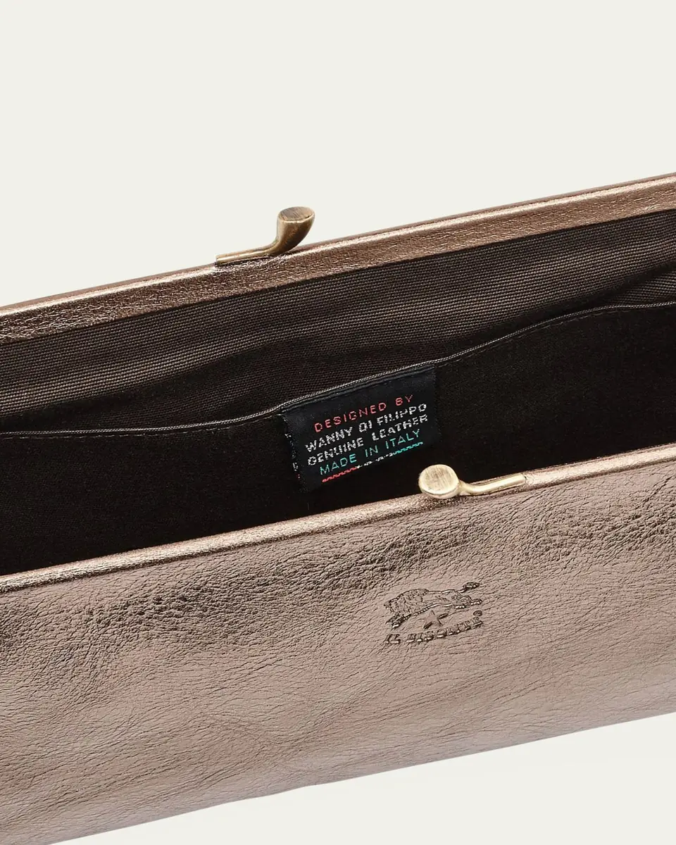 Il Bisonte Classic Metallic Leather Clutch Bag | Thumbnail 4 Il Bisonte Classic Metallic Leather Clutch Bag | Thumbnail 4