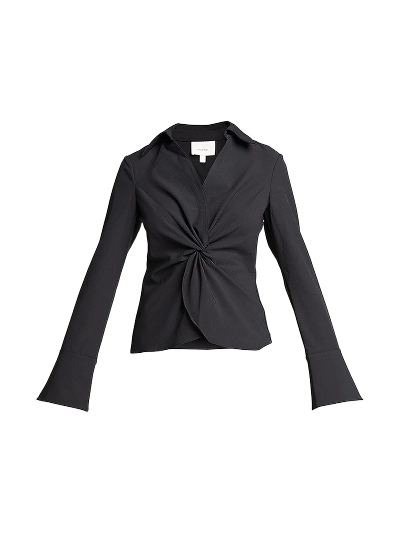 McKenna Long-Sleeve Collared Top