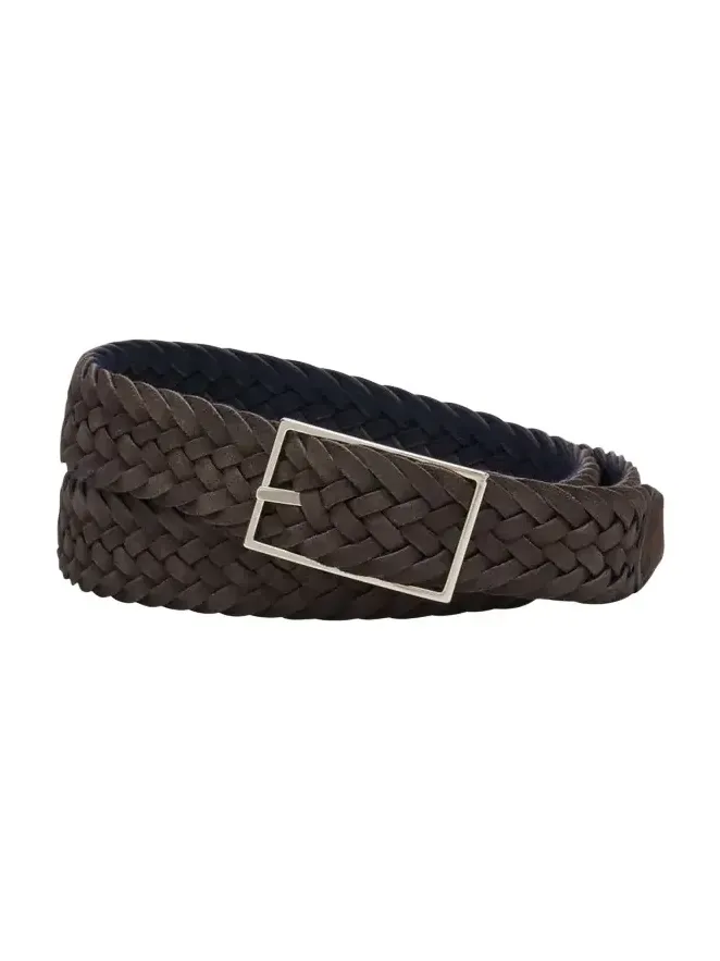 Simonnot Godard Men's Reversible Suede Wool Felt Belt