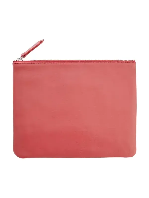 Monogrammed Leather Zuppered Travel Organizer Pouch, Personalized