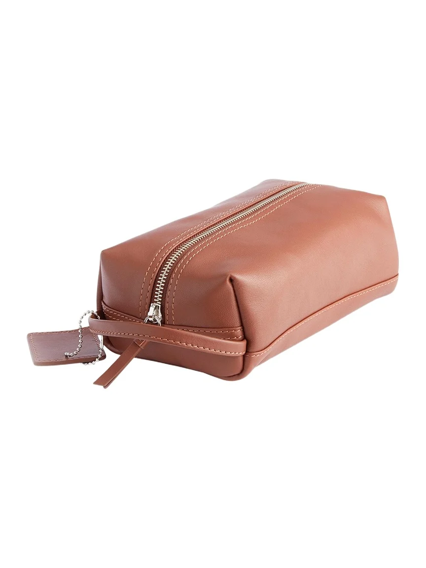 Royce New York Monogrammed Compact Leather Toiletry Bag, Personalized