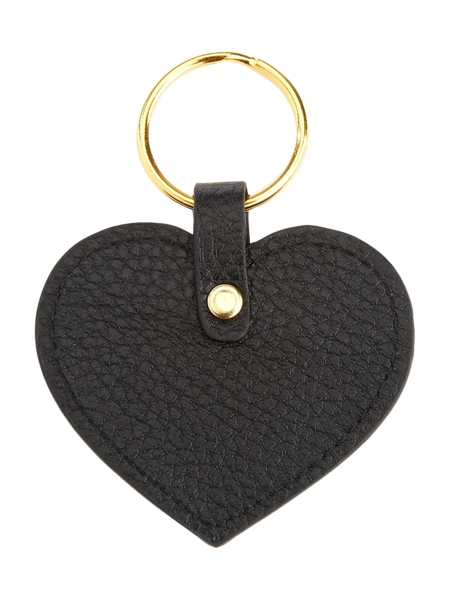 Monogrammed Leather Heart-Shaped Key Chain, Personalized Monogrammed Leather Heart-Shaped Key Chain, Personalized
