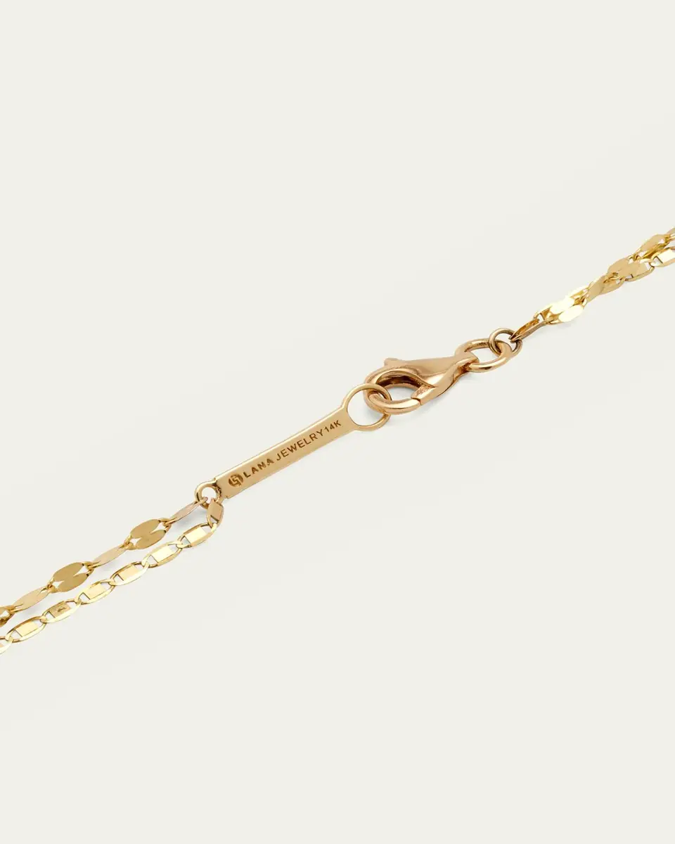 Lana 14K Gold Solo Double-Strand Necklace with Diamond | Thumbnail 4 Lana 14K Gold Solo Double-Strand Necklace with Diamond | Thumbnail 4