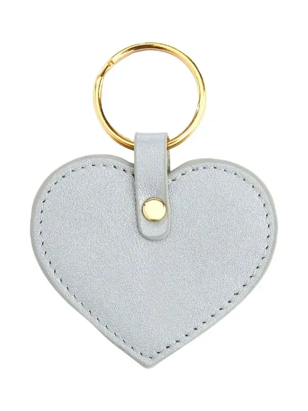 Monogrammed Leather Heart-Shaped Key Chain, Personalized Monogrammed Leather Heart-Shaped Key Chain, Personalized