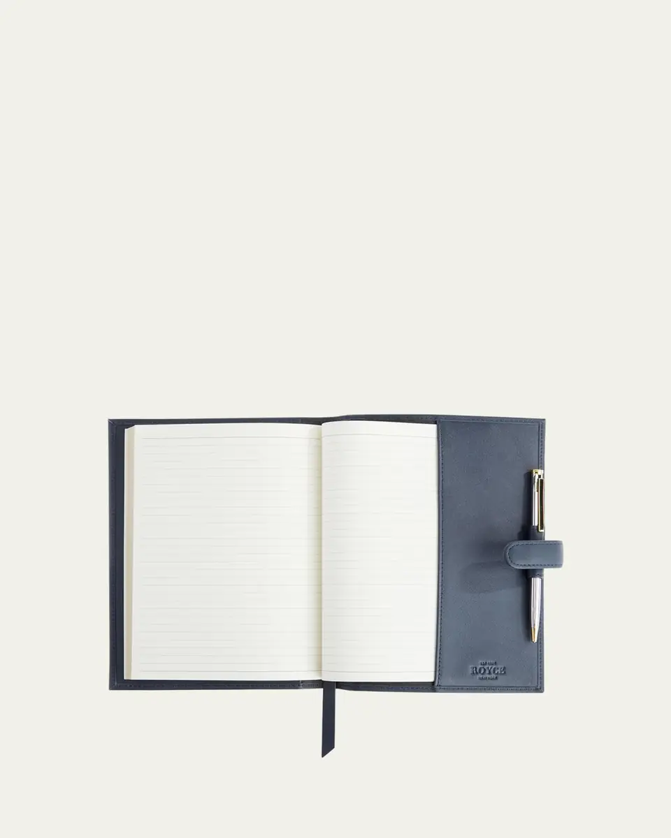 Royce New York Monogrammed Leather Executive Journal with Rollerball Pen, Personalized | Thumbnail 2 Royce New York Monogrammed Leather Executive Journal with Rollerball Pen, Personalized | Thumbnail 2