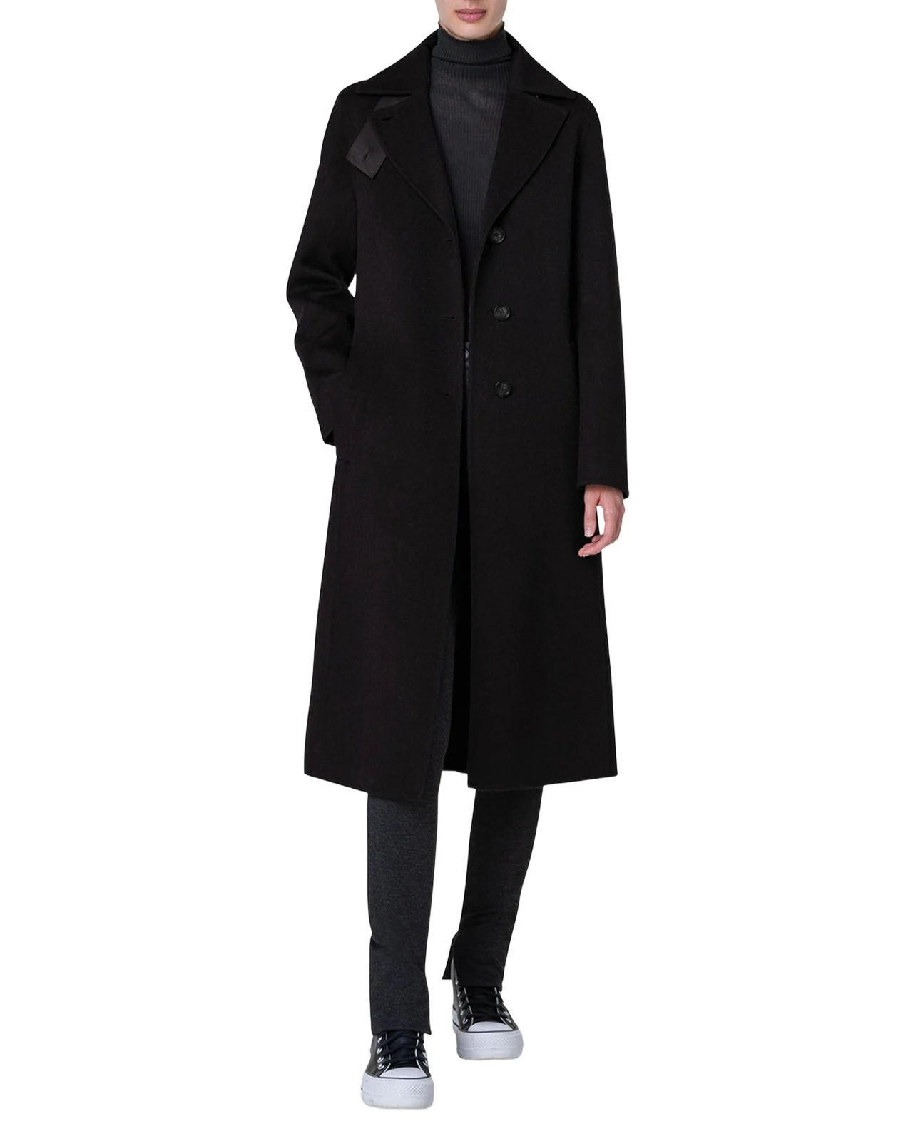 Leather Collar Cashmere Coat Leather Collar Cashmere Coat