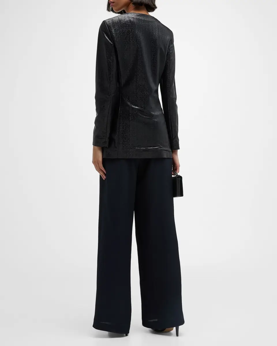 Giorgio Armani Sparkle Collarless Slim Jacket | Thumbnail 5 Giorgio Armani Sparkle Collarless Slim Jacket | Thumbnail 5