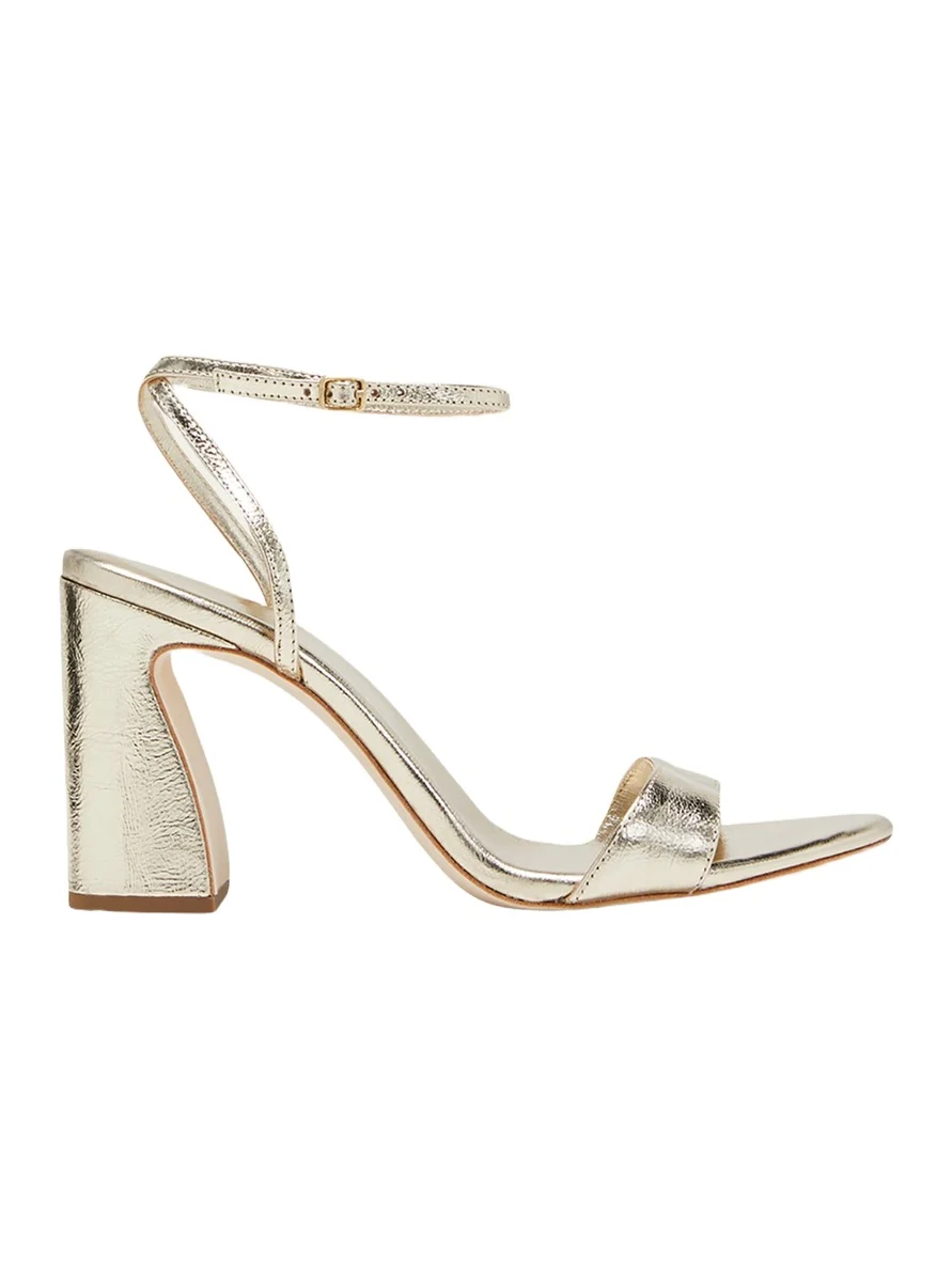 Malia Metallic Leather Block-Heel Sandals Malia Metallic Leather Block-Heel Sandals