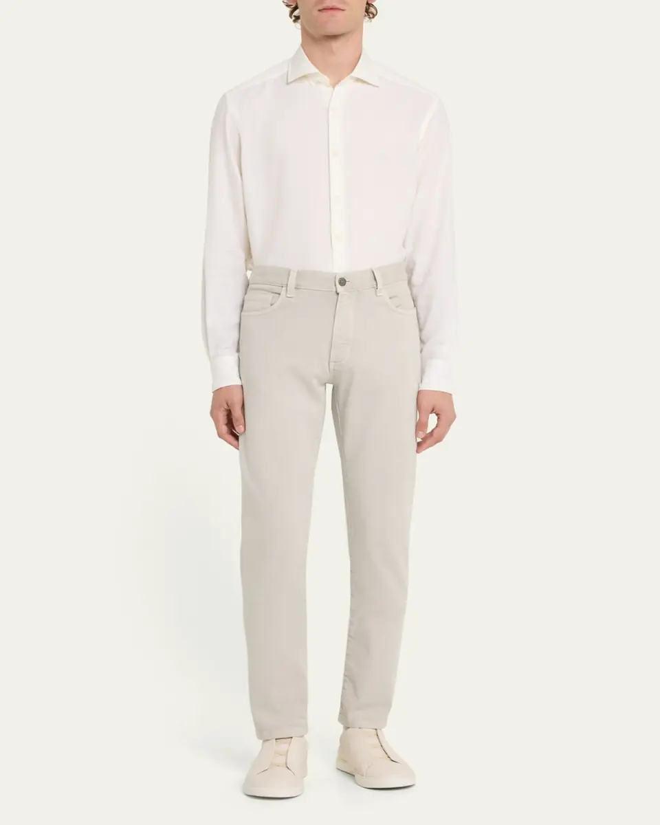 Zegna Men's Cotton-Cashmere Cashco Sport Shirt | Thumbnail 2 Zegna Men's Cotton-Cashmere Cashco Sport Shirt | Thumbnail 2