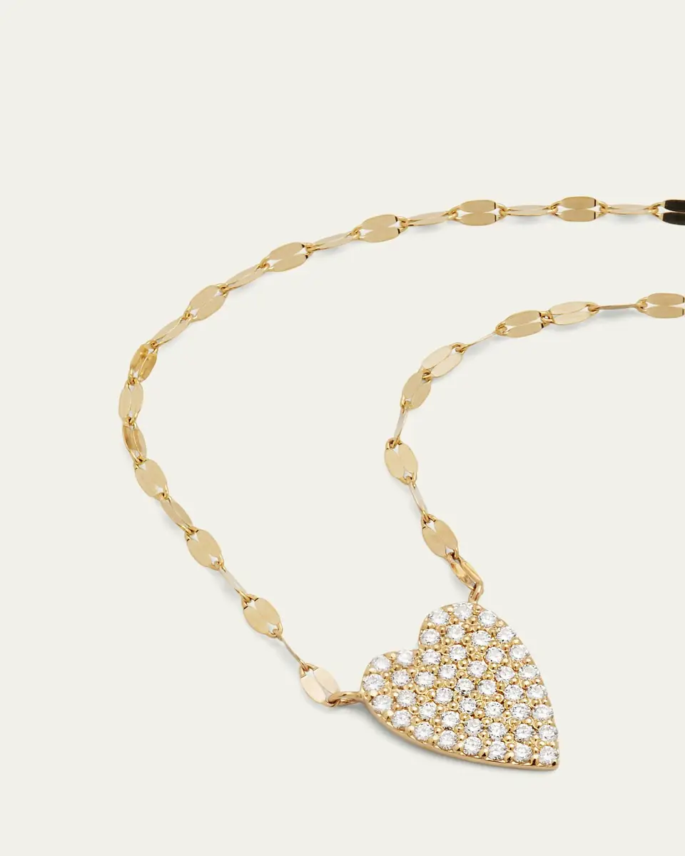 Lana 14K Gold Flawless Small Diamond Heart Pendant Necklace | Thumbnail 3