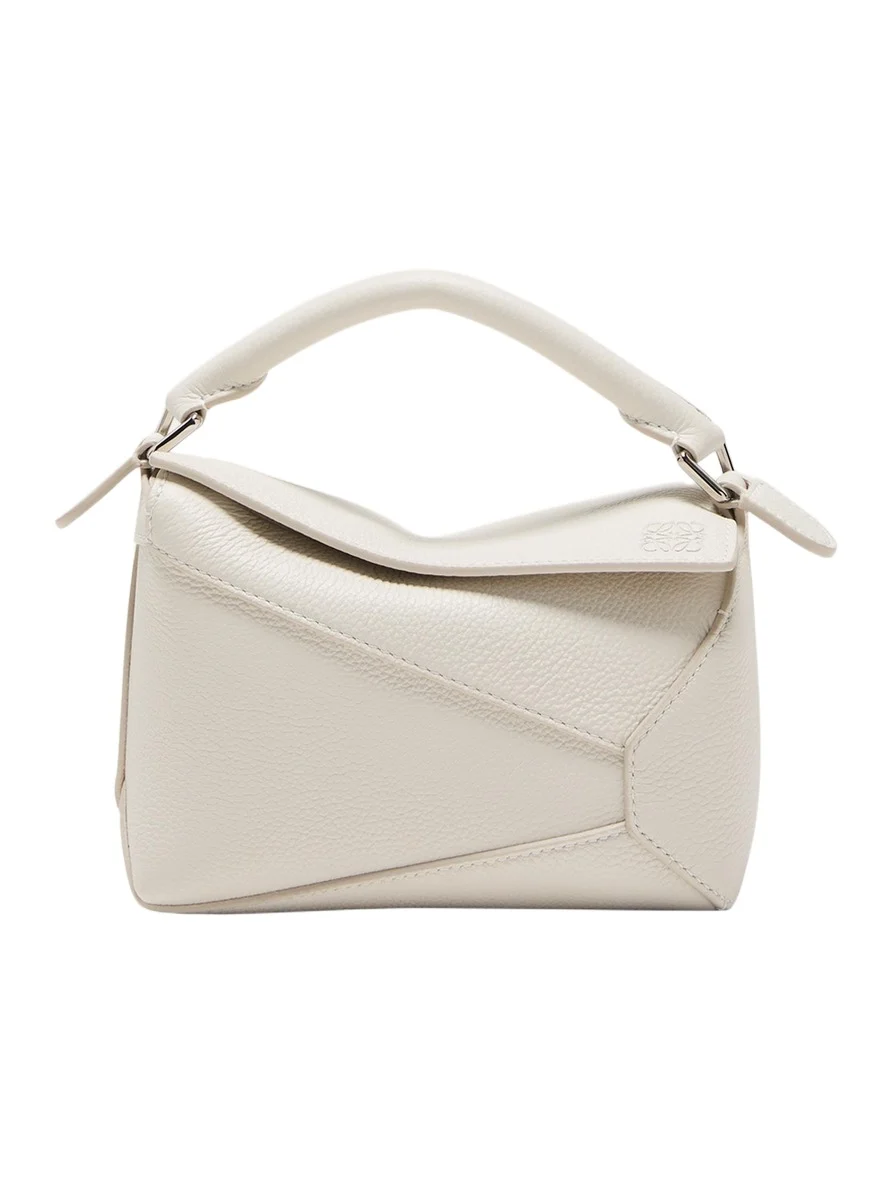 Puzzle Edge Mini Top-Handle Bag in Grained Leather Puzzle Edge Mini Top-Handle Bag in Grained Leather