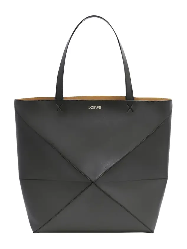 Puzzle Fold Large Tote Bag in Shiny Leather Puzzle Fold Large Tote Bag in Shiny Leather