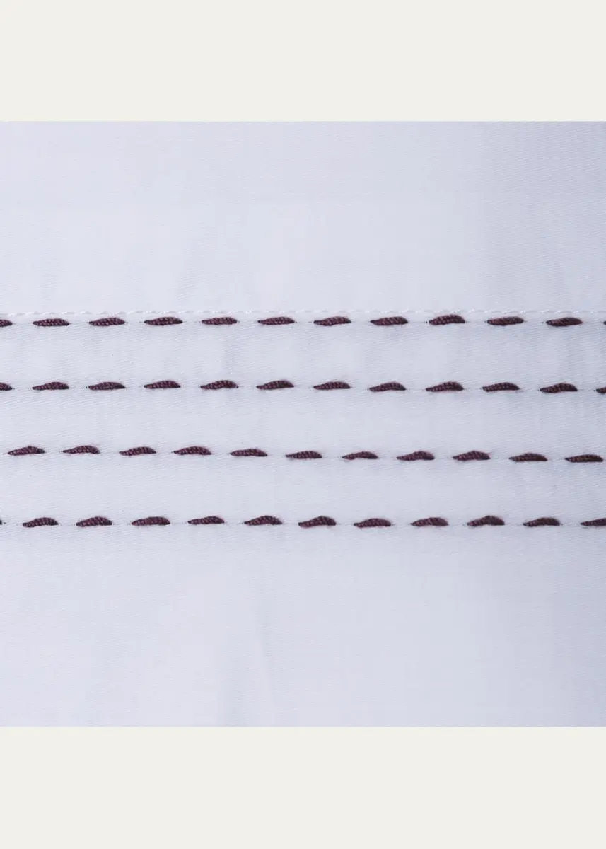 The Lino Essential Embroidered Queen Flat Sheet | Thumbnail 2