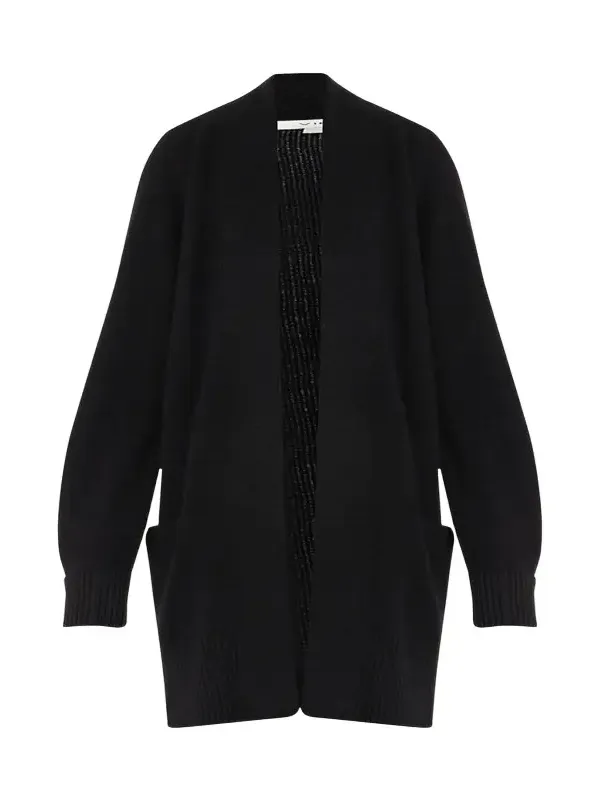 Vince Cashmere Shawl-Collar Open-Front Cardigan