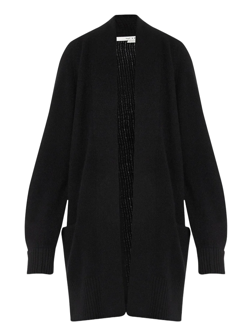 Cashmere Shawl-Collar Open-Front Cardigan Cashmere Shawl-Collar Open-Front Cardigan