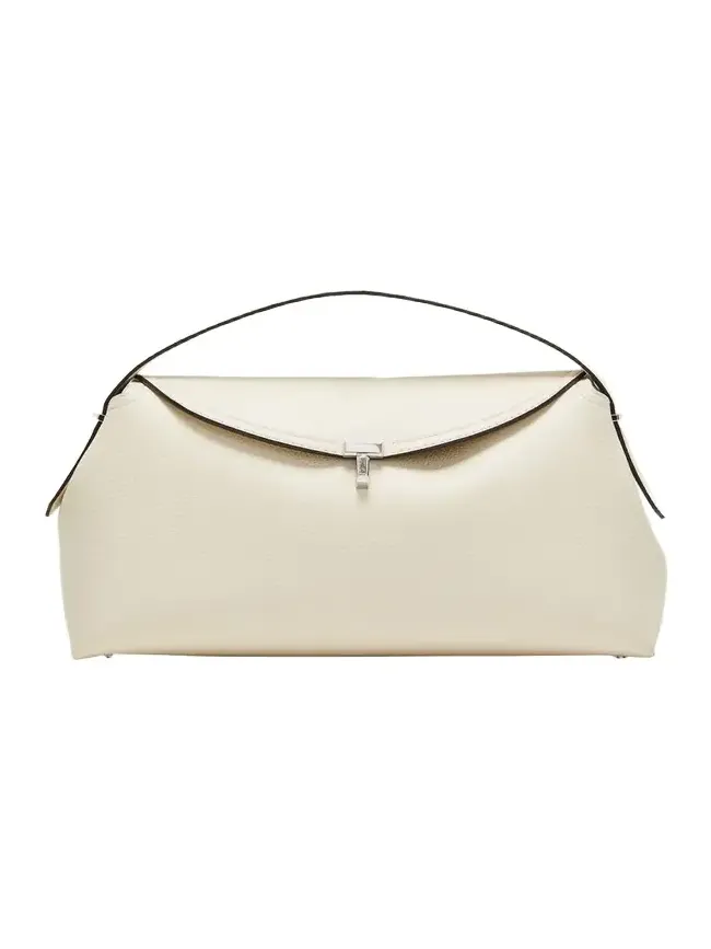 T-Lock Top Handle Bag in Pebble Grain Leather