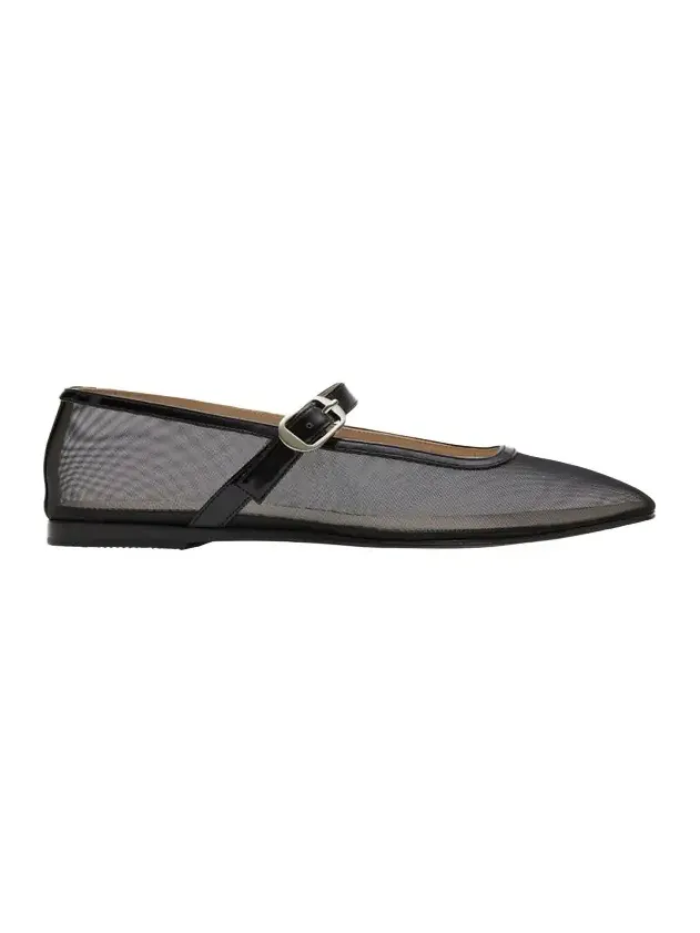Mesh Mary Jane Ballerina Flats