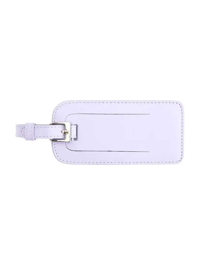 Royce New York Monogrammed Leather Luggage Tag, Personalized