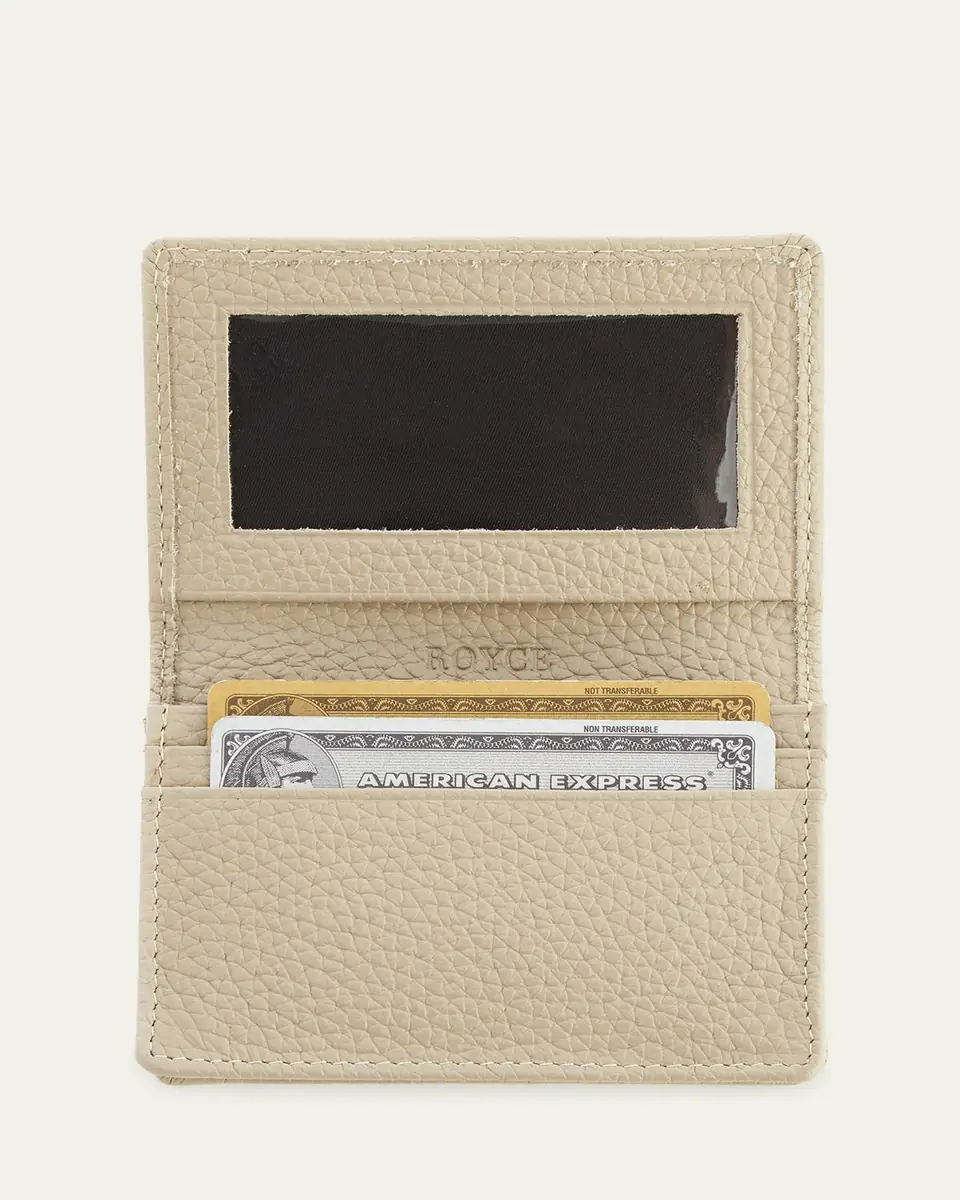 Royce New York Monogrammed Leather Card Holder Wallet | Thumbnail 2