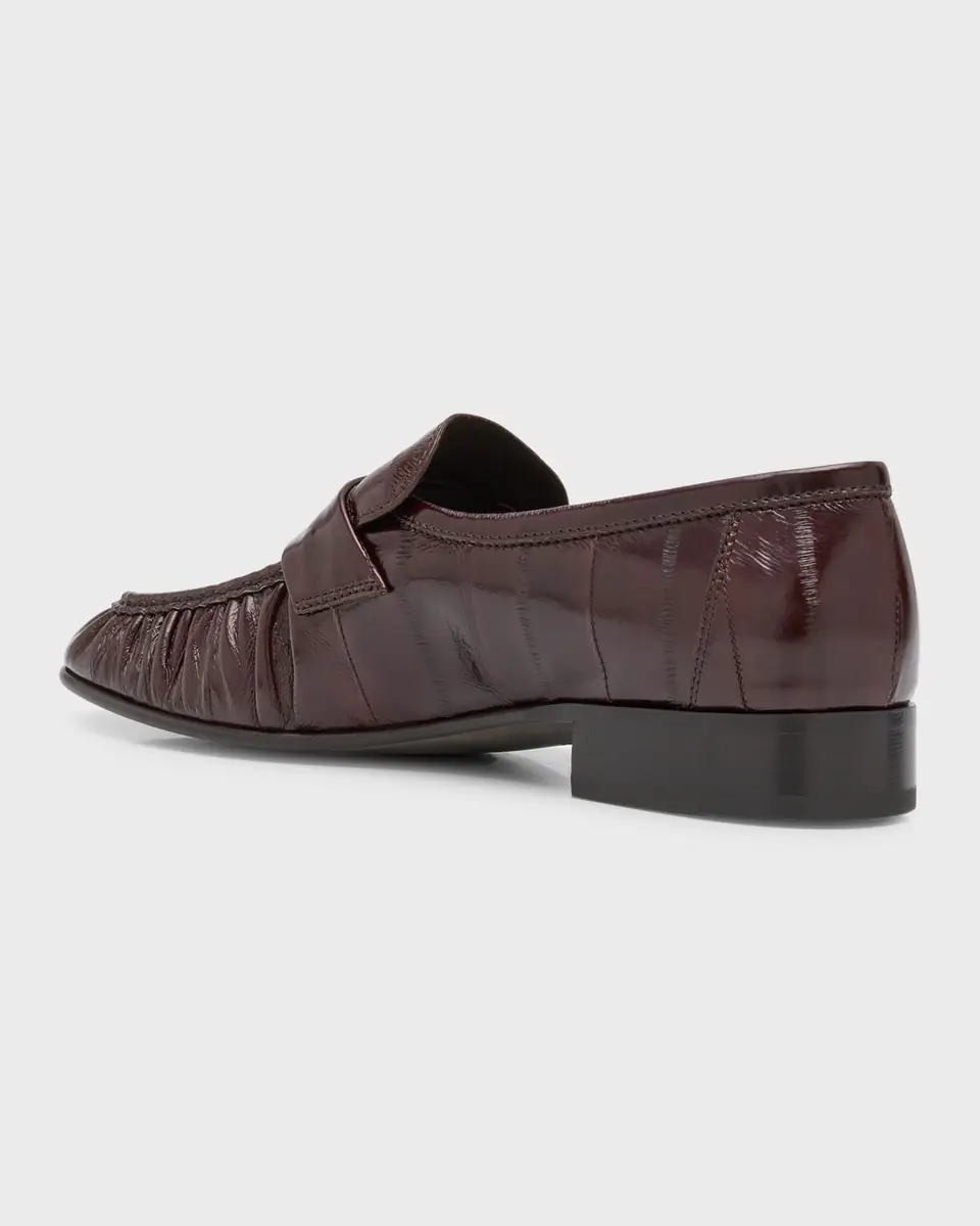 The Row Soft Leather Flat Loafers | Thumbnail 3