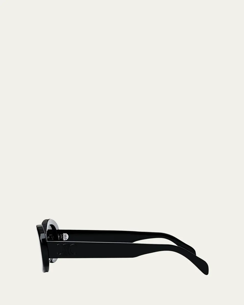 Celine Triomphe Logo Oval Acetate Sunglasses | Thumbnail 7 Celine Triomphe Logo Oval Acetate Sunglasses | Thumbnail 7