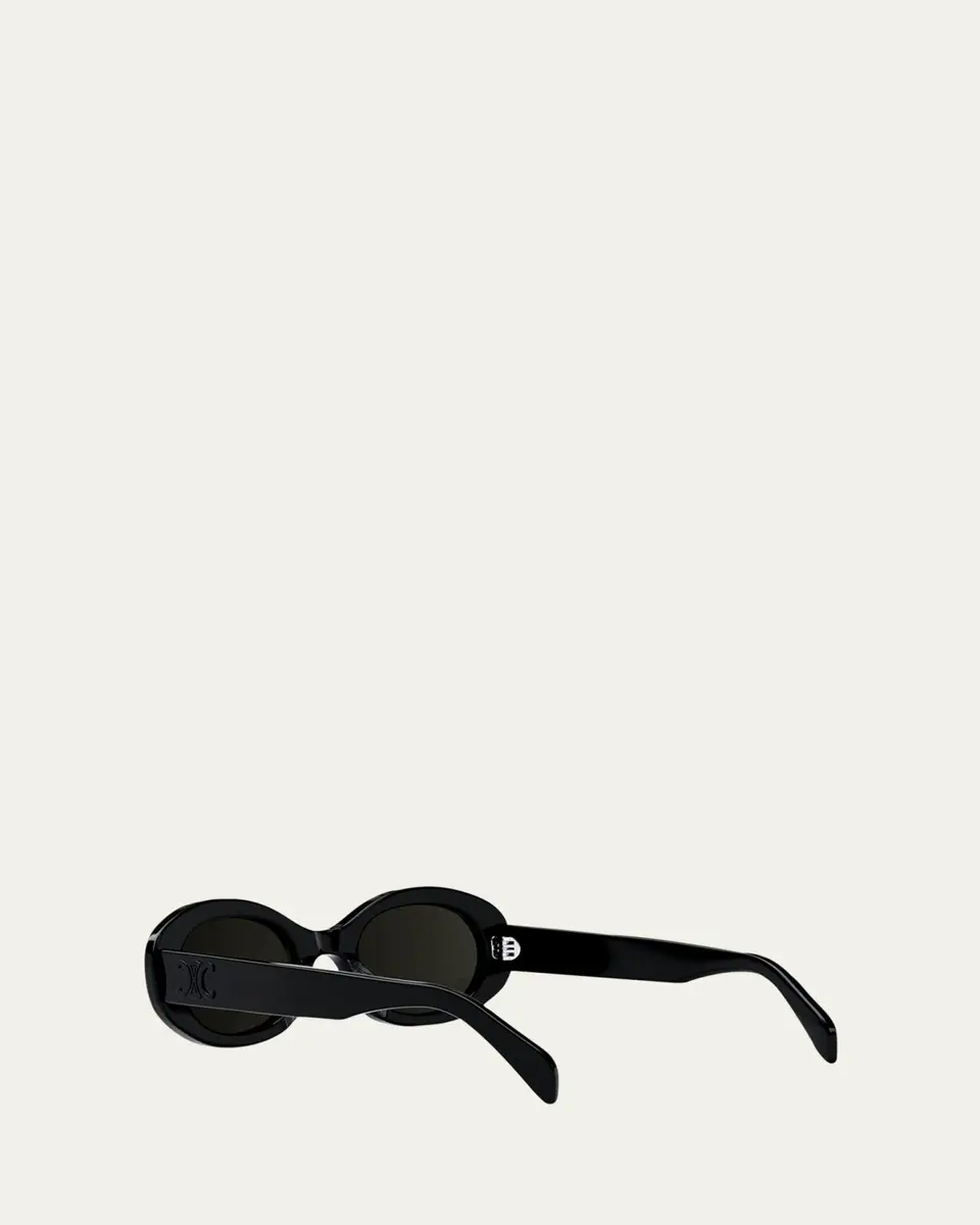 Celine Triomphe Logo Oval Acetate Sunglasses | Thumbnail 8 Celine Triomphe Logo Oval Acetate Sunglasses | Thumbnail 8