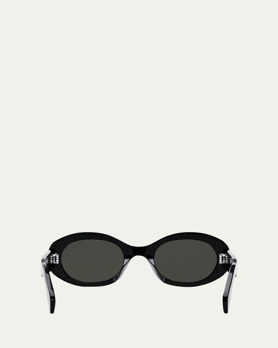 Celine Triomphe Logo Oval Acetate Sunglasses | Thumbnail 9 Celine Triomphe Logo Oval Acetate Sunglasses | Thumbnail 9