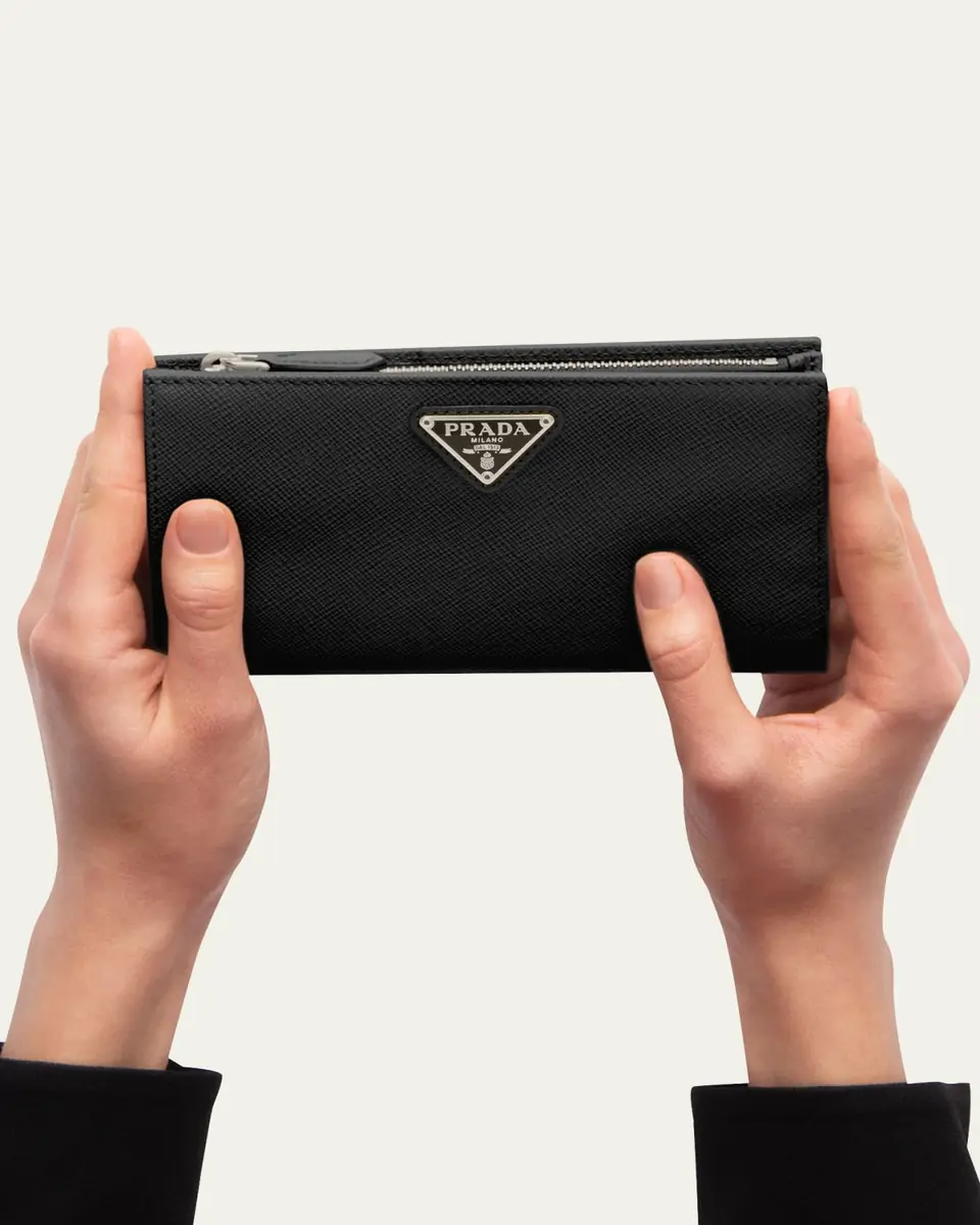 Prada Long Saffiano Wallet | Thumbnail 5 Prada Long Saffiano Wallet | Thumbnail 5