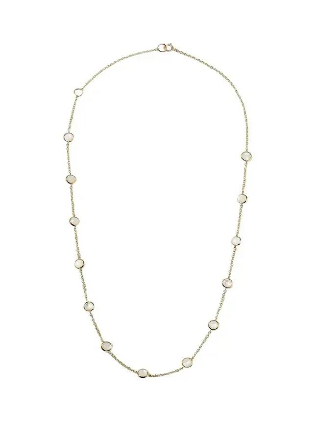 13-Stone Station Necklace in 18K Gold 13-Stone Station Necklace in 18K Gold