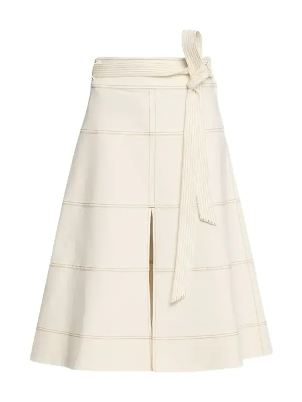 Hudson High-Waist Belted Denim Midi Skirt Hudson High-Waist Belted Denim Midi Skirt