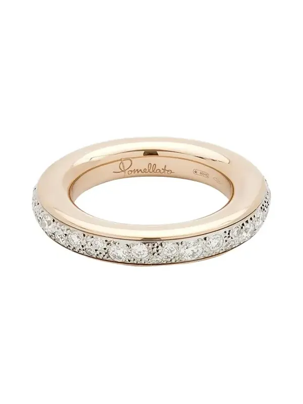 Iconica 18K Rose and White Gold Ring with Diamonds