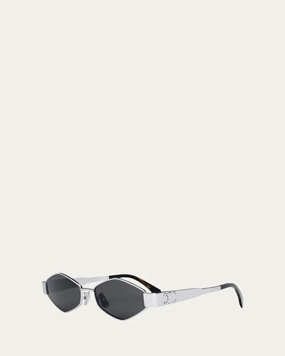 Celine Triomphe Round Metal & Acetate Sunglasses | Thumbnail 2 Celine Triomphe Round Metal & Acetate Sunglasses | Thumbnail 2