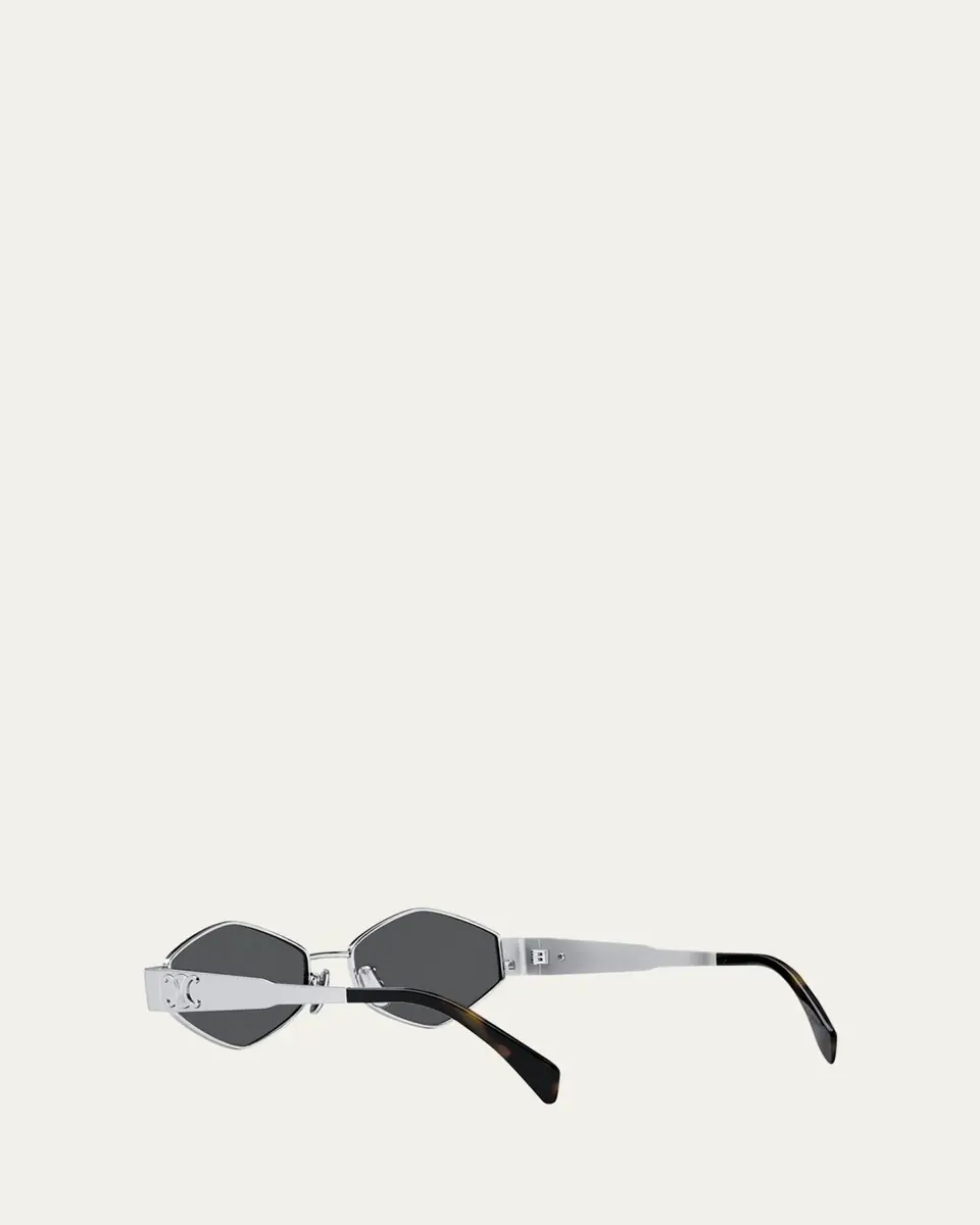 Celine Triomphe Round Metal & Acetate Sunglasses | Thumbnail 4 Celine Triomphe Round Metal & Acetate Sunglasses | Thumbnail 4