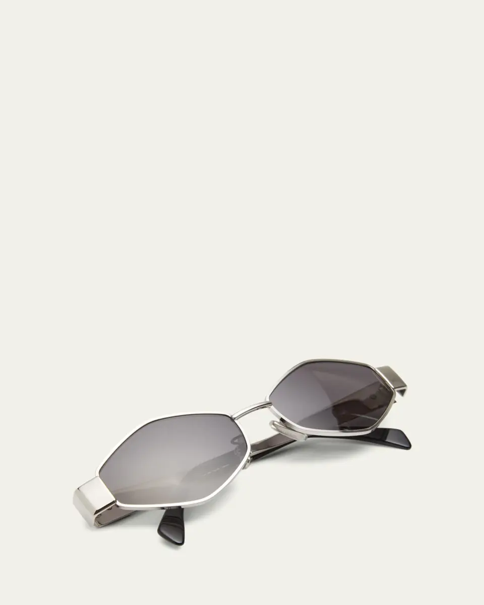 Celine Triomphe Round Metal & Acetate Sunglasses | Thumbnail 5 Celine Triomphe Round Metal & Acetate Sunglasses | Thumbnail 5