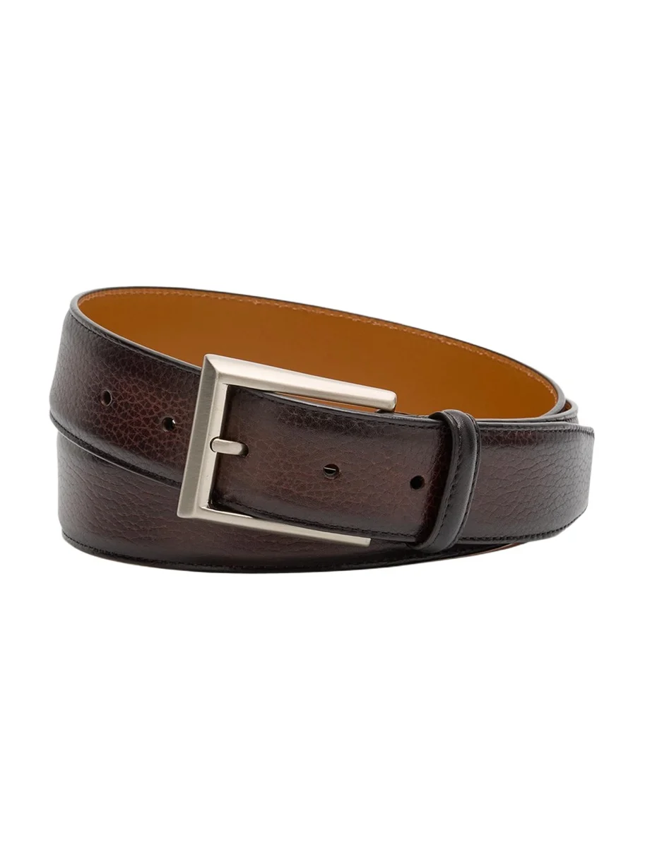 Magnanni Men's Rocas Pebbled Leather Belt