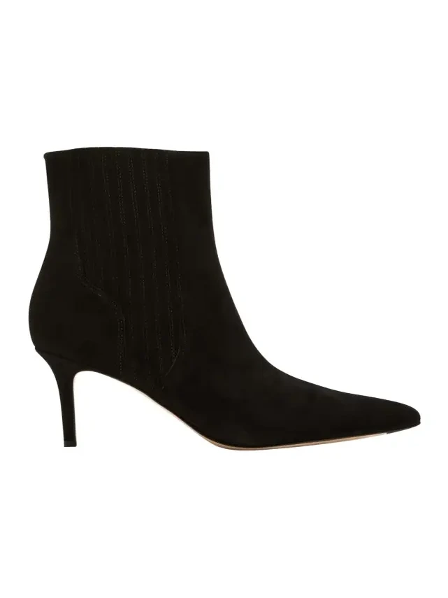 70mm Lisa Suede Stiletto Ankle Booties