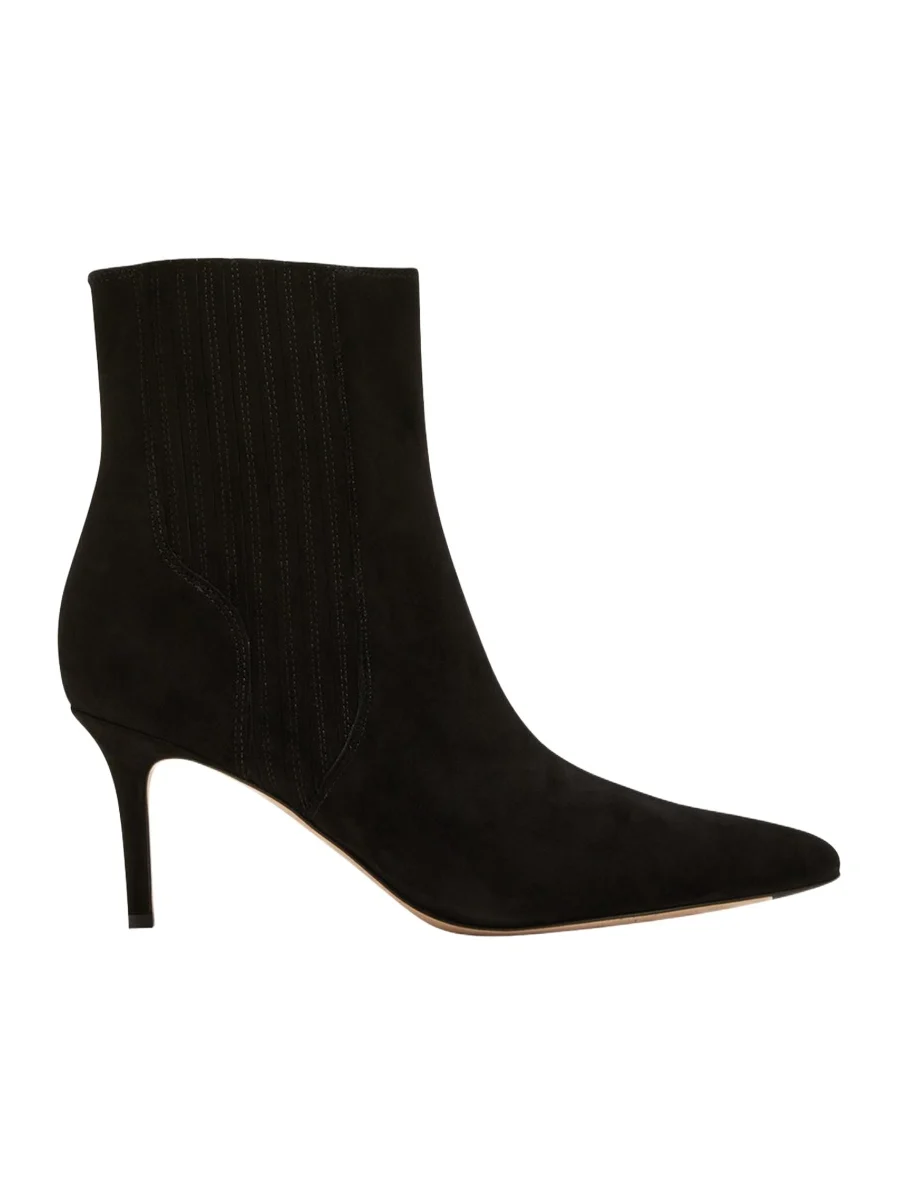 70mm Lisa Suede Stiletto Ankle Booties