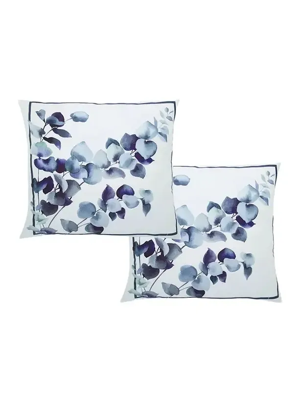 The Lino Eucalyptus 500-Thread Count Square Shams, Set of 2