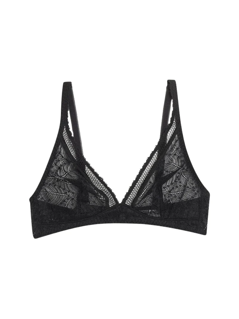 Comete Lace-Trim Tulle Bralette Comete Lace-Trim Tulle Bralette