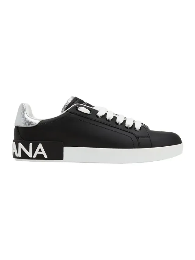 Leather Logo Low-Top Sneakers