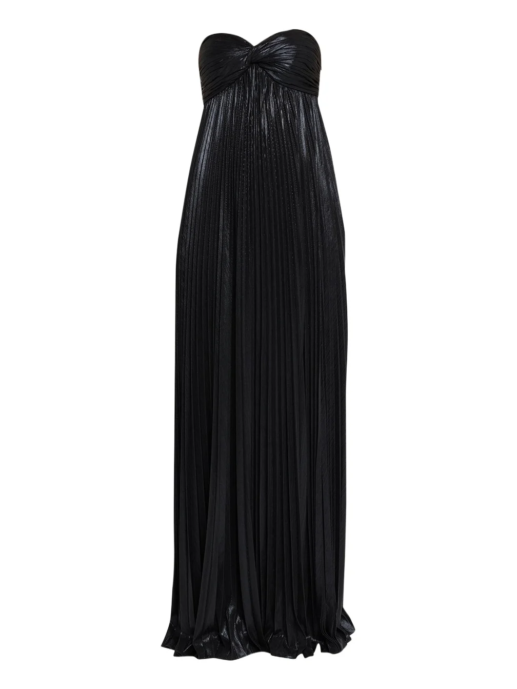 Zoa Strapless Lamé Twisted-Bodice Gown