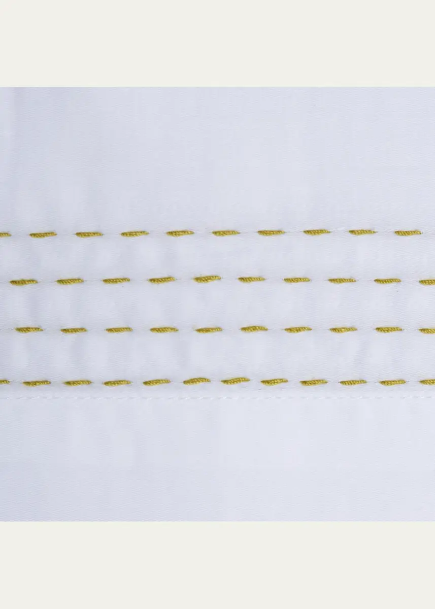 The Lino Essential Embroidered King Flat Sheet | Thumbnail 2 The Lino Essential Embroidered King Flat Sheet | Thumbnail 2